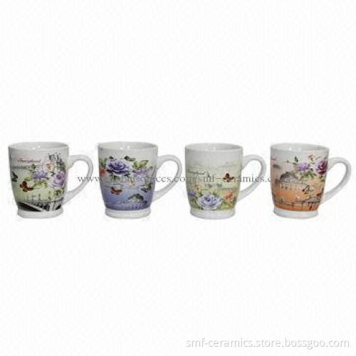 11oz Footed Ceramic Mug with Printed Decal, Cadmium- and Lead-free